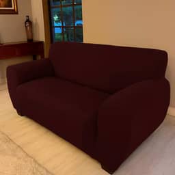 Capa Para Sofá Malha Gel Arte Cazza Vinho 2 Lugares