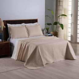 Kit Colcha Cobre Leito 3 Peças Dupla Face Casa Dona 150 fios (King, Madrid)