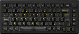 Teclado mecânico Akko ABNT2 5075 Clear Black com switch V3 Cream Black