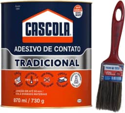 Kit Cola Contato Cascola 730g Sapateiro + Pincel P/aplicação 1.1/2"