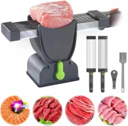 Fatiador Multifuncional Cortador Manual Para Carnes Queijos e Vegetais em Aço Inox Ajustável - BINGO