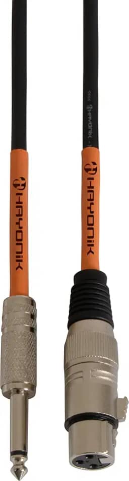 HAYONIK, Cabo para Microfone Player XLR(F) X P10 1M Preto