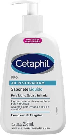 Cetaphil Pro AD Restoraderm Sabonete Líquido Hipoalergênico 236 ml