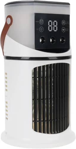 Ar Condicionado Portátil, Mini Refrigerador de Ar Evaporativo, Ventilador de Resfriamento de Ar Pessoal Com 7 Cores Leves, 6 Velocidades e Sprays de Ar Frescos Umidifico AC