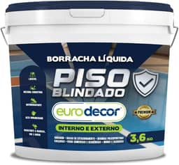 Borracha Líquida para Piso 3,6KG Tinta Borracha Antiderrapante Hidrorrepelente Garagem Estacionamento (Verde)