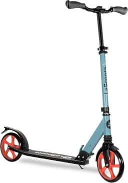 LaScoota Patinete para crianças a partir de 6 anos, adolescentes e adultos, rodas grandes de uretano resistentes de 20 cm. Guidão ajustável, leve, dobrável, carga máxima de 99,8 kg