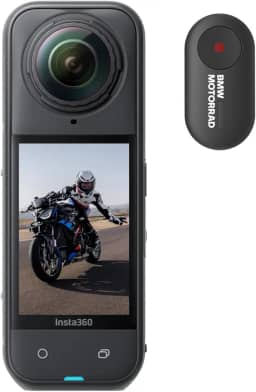 Insta360 X5 BMW Motorrad Edition – Câmera de ação 8K 360 à prova d'água, com pouca luz, efeito de bastão de selfie invisível, lente robusta e substituível, bateria de 3 horas, protetor de vento