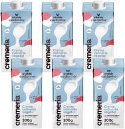 Kit 6 Cremes Vegetais Cremeria A Tal Da Castanha 200g