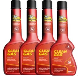 Kit 4 Aditivo Bardahl Clean Gas Combustível Gasolina 200ml