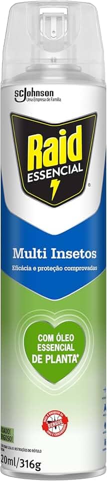 Raid Essencial Inseticida Aerossol Multi Insetos Frasco 420ml Spray