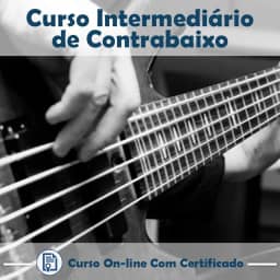 Curso online em videoaula sobre como tocar Contrabaixo - Intermediário com Certificado + 2 brindes