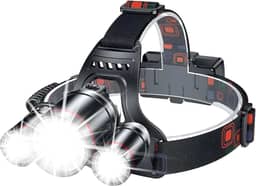 Lanterna De Cabeça Led Recarregável USB À Prova D'Água Bateria 20h Duração 4 Modos de Iluminação Ajustável Para Uso Trilha Acampamento Pesca Corrida Ciclismo Premium [VALUANCE]