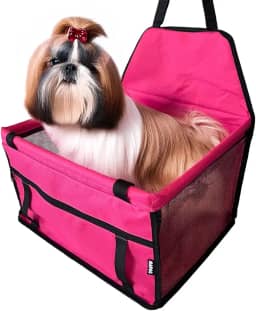 Assento Cadeirinha Pet Banco Carro Cachorro 12kg MADOG Rosa