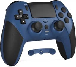 CHEREEKI Wireless Controller for P4 with 2 Mapping Buttons, 3.5mm Audio and Turbo Function, 6-Axis Motion Control, Dual Vibration, Gamepad Joystick for PS-4, Compatible with PS-4, Slim, Pro