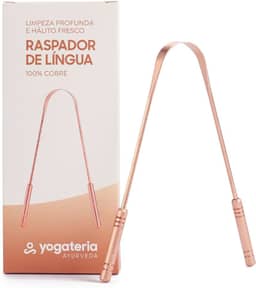 YOGATERIA Raspador Limpador 100% Cobre Puro Higienizador De Língua Ayurveda