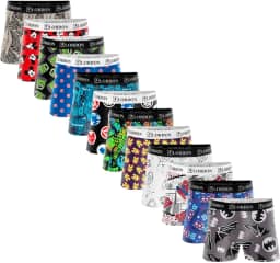 Kit 10 Cuecas Boxer Infantis Juvenil Microfibra Estampadas e Confortáveis Tamanhos do 2 ao 12