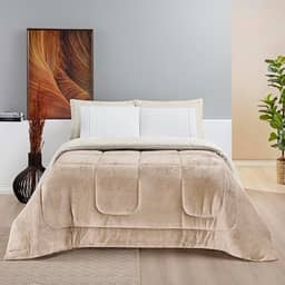 Cobertores KING size FOFÃO Gigante Lã Manta Cobertas Sherpa Edredom Grosso Coberdrom frio intenso (Caqui)