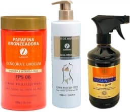 Kit bronzeamento natural parafina bronzeador óleo e fixador de marquinha Duotrato
