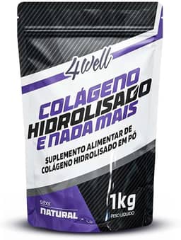 Colágeno Hidrolisado em Pó 4well 1kg Tipo I Sabor Natural