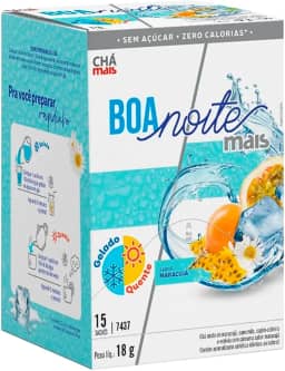 Chá Gelado CháMais Boa Noite Mais Maracujá 15 Sachês