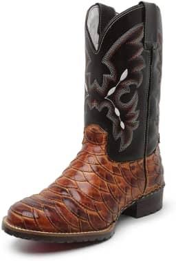 Bota Country Texana Em Couro Cano Longo Bico Redondo JNA SHOES