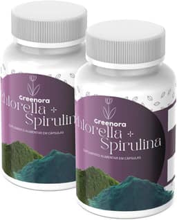 Chlorella + Spirulina - 120 Cápsulas - Greenora (Kit 2)
