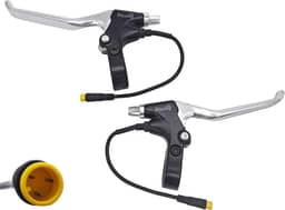 Alavanca de freio de bicicleta elétrica, manoplas de freio para bicicleta elétrica ou scooter E, acessórios Ebike cortam energia quando freia peças Ebike (conector impermeável 3PIN 15 cm)