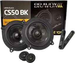 Kit 2 Vias, Bravox, Cs50 Bk, Car Audio Or Theater