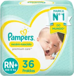 Fralda Pampers Recém-Nascido Tamanho RN+ 36 Unidades