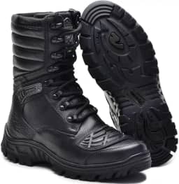 Coturno Bota Tático Militar Attack Zíper Moto 5188/01 Preto c a Nº 45899 (preto, BR, Adulto, Numérico, 41)