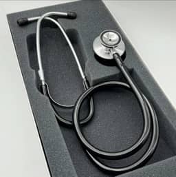 Estetoscópio P.A Med Duplo Adulto e Infantil Enfermagem Estudante Excelente Ausculta (Preto)