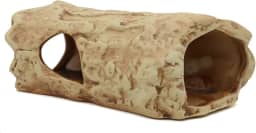 Ornamento de tronco de árvore vazada de cerâmica para aquário, acessórios para peixes Betta, casa de madeira pequena e média decoração de tanque de peixes com furos (tronco de três pequeno)