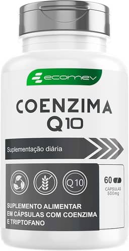 Coenzima Q10 Coq10 100Mg Pura Alta Concentração - 60 Cápsulas - Ecomev