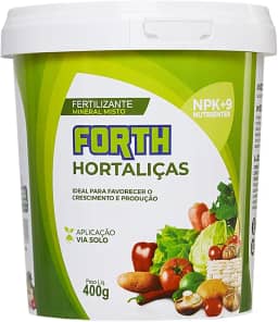 Adubo Forth Hortaliças, Adubo para Horta, NPK (Nitrogênio, Fósforo, Potássio), Micronutrientes, Nutrição Balanceada, Balde, 400g