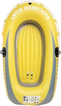 oshhni Caiaque inflável Barco de pesca inflável PVC Bote aquático Barco ao ar livre para rafting ao ar livre Pesca Rios Lagos Lagoas