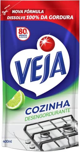 Veja Cozinha - Desengordurante Limão, Refil Econômico 400ml