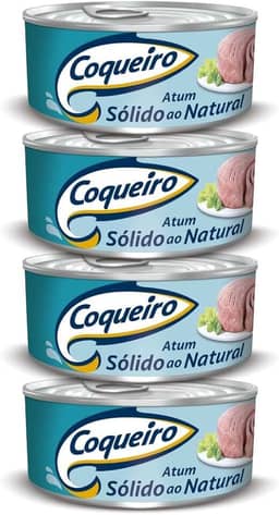 Kit 4 Atum Coqueiro Sólido ao Natural 170g