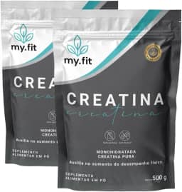 Kit 2x Creatina 100% Pura - Monohidratada com Laudo - Embalagem Econômica, Total 1kg