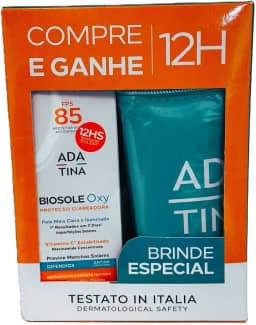Protetor Solar 12HS Clareador 15 Tipos De Manchas Toque Seco Biosole Oxy FPS 85 Ada Tina