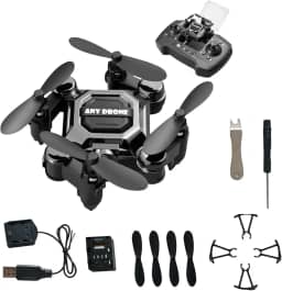 Drone Black Plus Câmera 4K 2.4G Wifi Fpv Drone para iniciantes Drone flip para crianças com decolagem e pouso Altitude Hold App Co