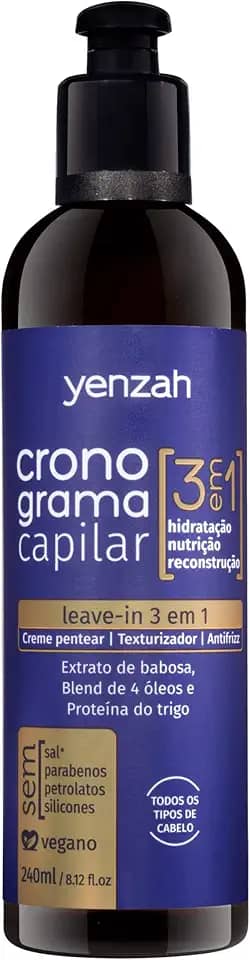 YENZAH - CRONOGRAMA 3 EM 1 - LEAVE IN, Yenzah