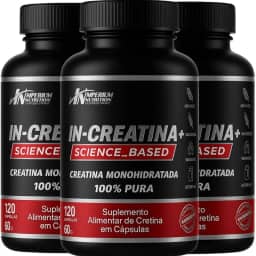 COMBO CREATINA 360 CÁPSULAS MONOHIDRATADA 100% PURA - IN-CREATINA+ EM CÁPSULAS DA IMPERIUM NUTRITION PARA HOMENS E MULHERES