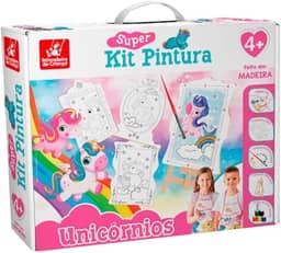 Brincadeira de Criança Super Kit de Pintura Unicórnios