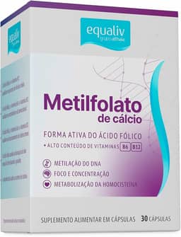 EQUALIV Metilfolato de Cálcio - Suplemento Alimentar - Vegano, Zero Açúcar, Glúten e Lactose