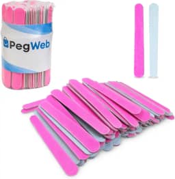 Kit Lixa 100 Unidade 8 cm Rosa Grão 100/180