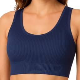 Top Feminino Selene Sem Costura Canelado Sustentação Alta Sem Bojo Fitness Confortável Academia