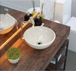 Cuba Redonda 30cm Sobrepor Lavabo Banheiro Cuba De Sobrepor Banheiro(Branco sem valvula)