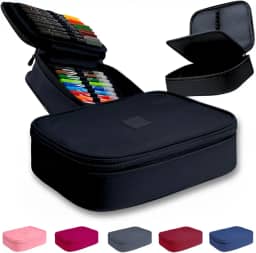 Estojo Escolar Organizador Box Grande Para Lapis Feminino Masculino Material Escolar (Preto)