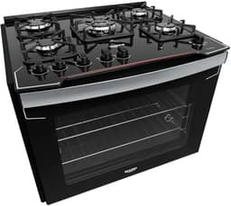 Fogão De Embutir Dako 5 Bocas Diplomata Preto - Bivolt