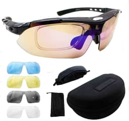 Kit Óculos Ciclismo Bike 5 Lentes Suporte Grau Ciclista